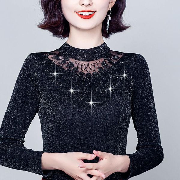 women's blouses & shirts women spring autumn fashion slim diamond lace female casual solid long sleeve half turtleneck j97, White
women's blouses & shirts women spring autumn fashion slim diamond lace female casual solid long sleeve half turtleneck j97, White