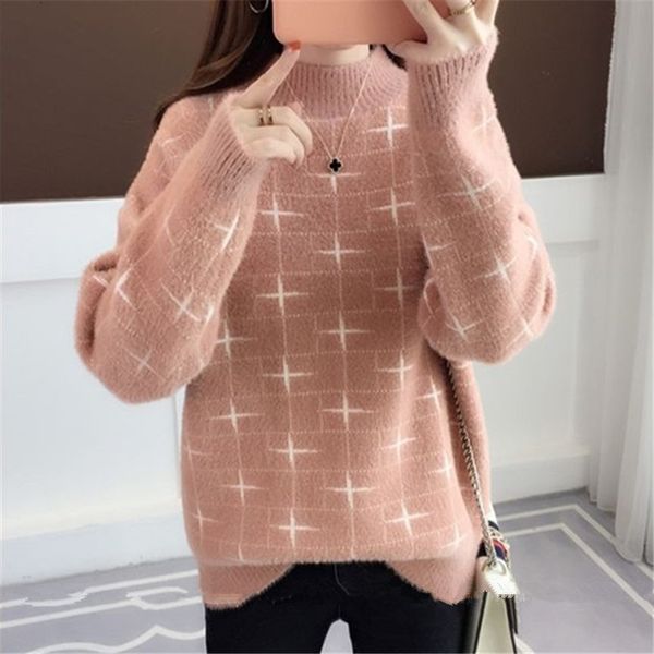 women's sweaters winter half turtleneck high-view cashmere women's nightgown 3 colours loose sleeve long casual korean sweater sho, White;black
women's sweaters winter half turtleneck high-view cashmere women's nightgown 3 colours loose sleeve long casual korean sweater sho, White;black