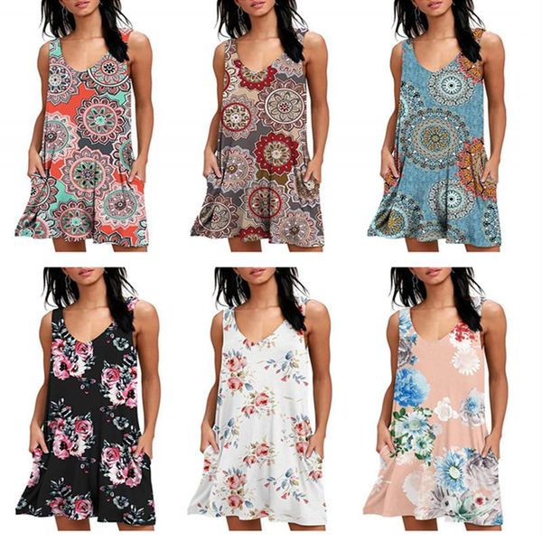women dresses fashion loose printed womens 2021 sleeveless dress bohemia casual female plus size vestidos, Black;gray
women dresses fashion loose printed womens 2021 sleeveless dress bohemia casual female plus size vestidos, Black;gray