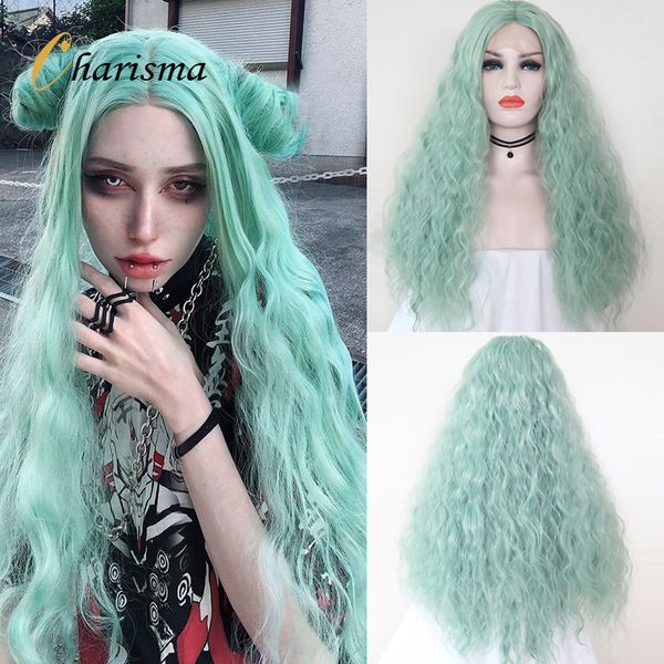 costume accessories synthetic lace front wig mint green wigs long curly style heat resistant fiber hair party wig for women cosplay wig, Silver
costume accessories synthetic lace front wig mint green wigs long curly style heat resistant fiber hair party wig for women cosplay wig, Silver