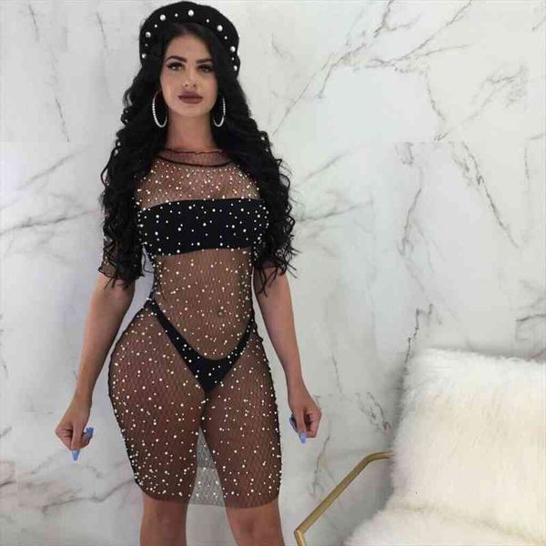 summer women bikini cover up dress robe mesh fishnet see through perspective swimsuit bathing suit, White;black
summer women bikini cover up dress robe mesh fishnet see through perspective swimsuit bathing suit, White;black