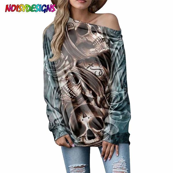 sugar skull print women boat neck off shoulder t shirt female casual oversized pullover vestidos mujer women's t-shirt, White
sugar skull print women boat neck off shoulder t shirt female casual oversized pullover vestidos mujer women's t-shirt, White