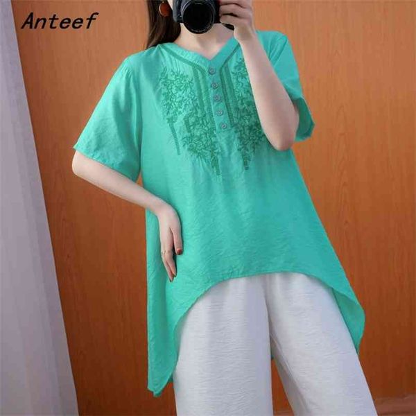cotton linen vintage floral plus size casual loose summer tee t shirt women t-shirt ladies tshirt streetwear clothes 210517, White
cotton linen vintage floral plus size casual loose summer tee t shirt women t-shirt ladies tshirt streetwear clothes 210517, White