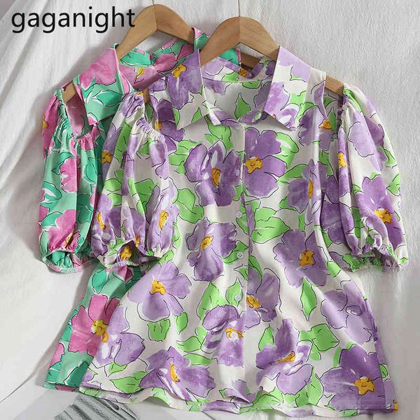 gaganight women retro floral print blouses puff short sleeve elegant shirt blusas casual turn-down collar summer femme 210519, White
gaganight women retro floral print blouses puff short sleeve elegant shirt blusas casual turn-down collar summer femme 210519, White