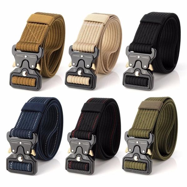 waist support military equipment tactical belt men nylon metal buckle knock belts combat outdoor gear, Black;gray
waist support military equipment tactical belt men nylon metal buckle knock belts combat outdoor gear, Black;gray
