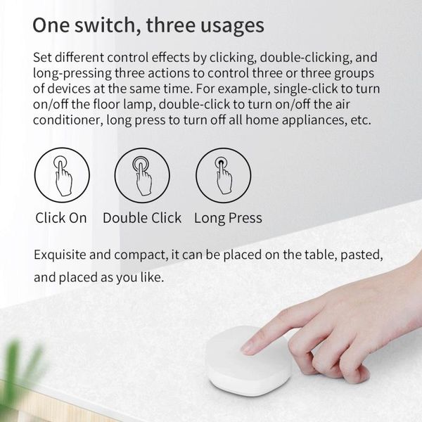 smart home control zigbee 3.0 tuya wireless switch button multiscene linkage work with alexa google hub
smart home control zigbee 3.0 tuya wireless switch button multiscene linkage work with alexa google hub