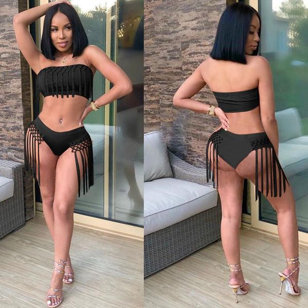 solid black tassel patchwork two piece set bikini off the shouler crop and underpants beach wear s-xl women's swimwear, White;black
solid black tassel patchwork two piece set bikini off the shouler crop and underpants beach wear s-xl women's swimwear, White;black