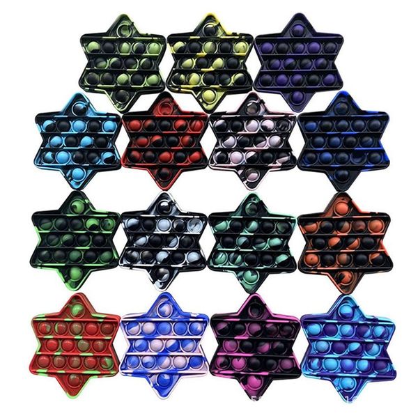 hexagram fidget toy cristmas decoration party favor tie-dye silicone soft stress reliever dimple sensory toys by sea ld60905
hexagram fidget toy cristmas decoration party favor tie-dye silicone soft stress reliever dimple sensory toys by sea ld60905