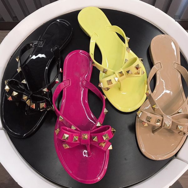 summer shoes woman sandals rivets big bowknot flip flops beach sandalias femininas flat jelly designer sandal xx-0012, Black
summer shoes woman sandals rivets big bowknot flip flops beach sandalias femininas flat jelly designer sandal xx-0012, Black