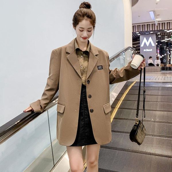 women's suits & blazers womens fall casual suit jackets for korean girls style fashion trends clothing teenage loose fit streetwear bro, White;black
women's suits & blazers womens fall casual suit jackets for korean girls style fashion trends clothing teenage loose fit streetwear bro, White;black
