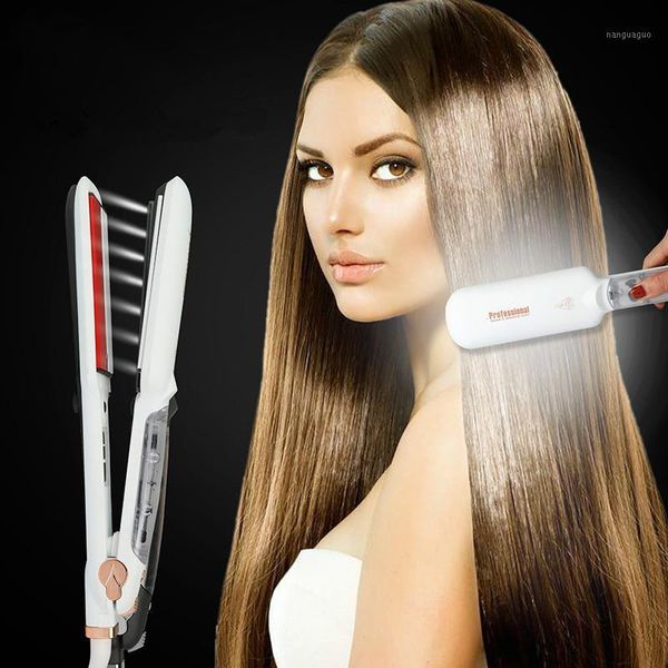 professional steam hair straightener ceramic vapor infrared heating flat iron steampod salon 2 inch styling tool wet hairstyler1, Black
professional steam hair straightener ceramic vapor infrared heating flat iron steampod salon 2 inch styling tool wet hairstyler1, Black