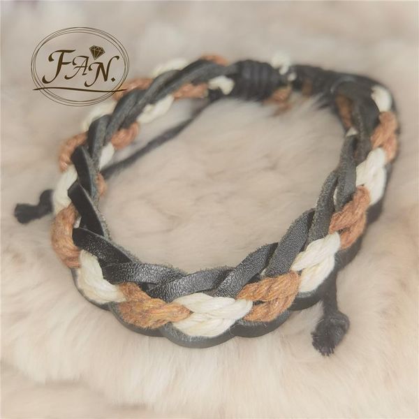 trendy cool men women simple leather handmade woven adjustable fashion 3 ropes weaving chain bracelet jewelry good gift charm bracelets, Golden;silver
trendy cool men women simple leather handmade woven adjustable fashion 3 ropes weaving chain bracelet jewelry good gift charm bracelets, Golden;silver