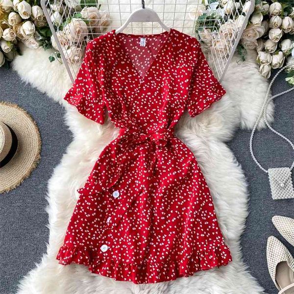women summer sweet heart printing short flare sleeve lace-up high waist dress vestidos m639 210527, Black;gray
women summer sweet heart printing short flare sleeve lace-up high waist dress vestidos m639 210527, Black;gray