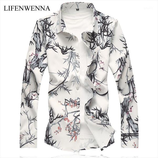 plus size 7xl men's floral shirt 2021 autumn fashion printing long sleeve shirts mens clothes trend casual flower men, White;black
plus size 7xl men's floral shirt 2021 autumn fashion printing long sleeve shirts mens clothes trend casual flower men, White;black
