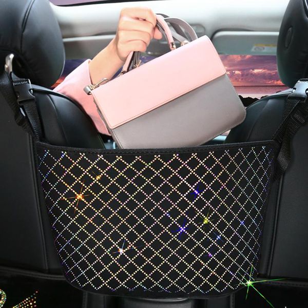car organizer bling diamond handbag holder rhinestone seat back large capacity bag automotive storage pocket crevice net
car organizer bling diamond handbag holder rhinestone seat back large capacity bag automotive storage pocket crevice net