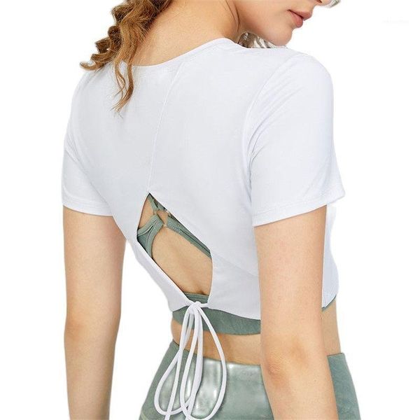 yoga outfit women gym beauty back hollow bandage wear short sleeve sports tight fit professional running training t-shirt
yoga outfit women gym beauty back hollow bandage wear short sleeve sports tight fit professional running training t-shirt