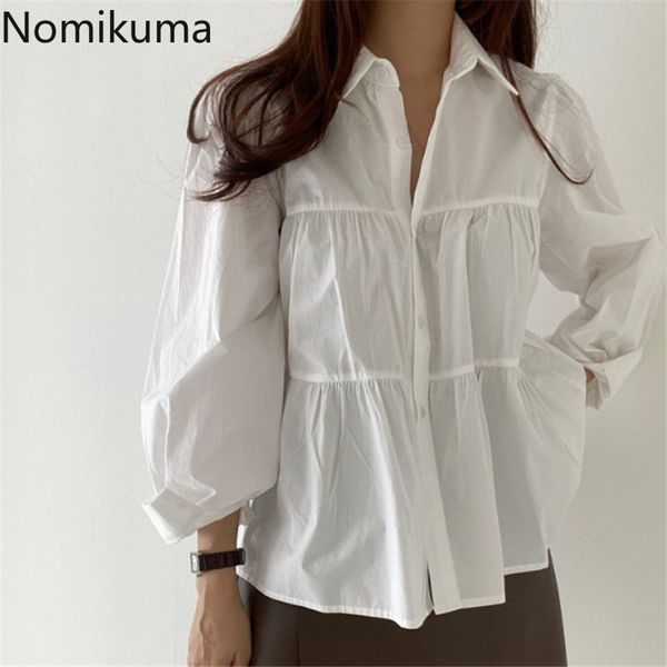 nomikuma blouse women spring new pleated doll shirt korean puff long sleeve turn-down collar blusas mujer de moda 6e431 210427, White
nomikuma blouse women spring new pleated doll shirt korean puff long sleeve turn-down collar blusas mujer de moda 6e431 210427, White