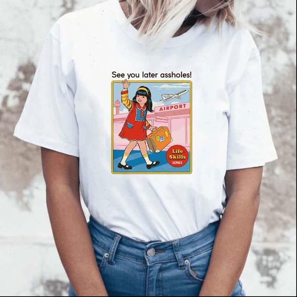 see you womens later assholes funny vintage women tshirt cartoon harajuku summer tumblr t shirt 80s 90s street style, White
see you womens later assholes funny vintage women tshirt cartoon harajuku summer tumblr t shirt 80s 90s street style, White