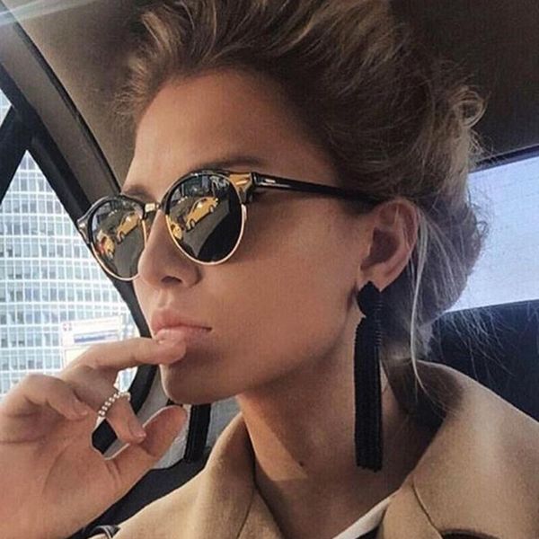 sunglasses 2021 trendy wild round frame women korean vintage cat eye sun glasses luxury designer ladies eyewear mirror uv400, White;black
sunglasses 2021 trendy wild round frame women korean vintage cat eye sun glasses luxury designer ladies eyewear mirror uv400, White;black