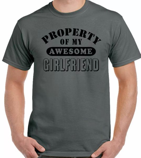 amazing girlfriend t-shirt property of my man funny valentine boyfriend, White;black
amazing girlfriend t-shirt property of my man funny valentine boyfriend, White;black