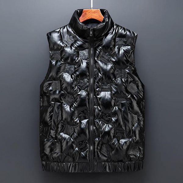 men's vests vest autumn and winter thickened bright face trend down cotton warm stand collar for couples, Black;white
men's vests vest autumn and winter thickened bright face trend down cotton warm stand collar for couples, Black;white