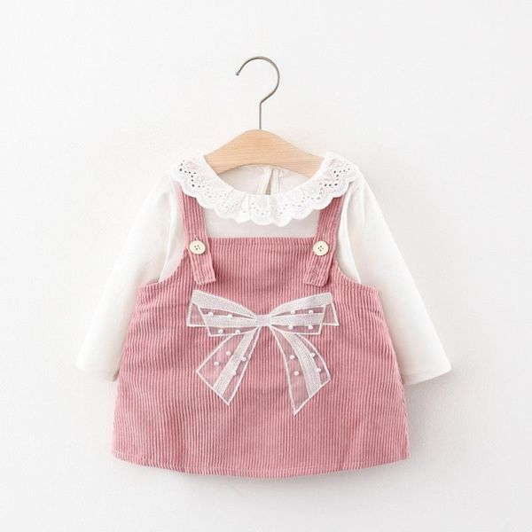 girl's dresses autumn girls kids princess dress children baby infants overall corduroy bow vestido + long sleeve t-shirt, Red;yellow
girl's dresses autumn girls kids princess dress children baby infants overall corduroy bow vestido + long sleeve t-shirt, Red;yellow