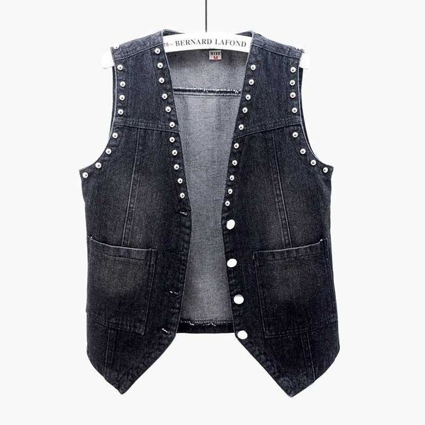 women's vests vintage black blue rivet denim vest women summer casual pocket jeans female waistcoat v-neck short sleeveless j adyj, Black;white
women's vests vintage black blue rivet denim vest women summer casual pocket jeans female waistcoat v-neck short sleeveless j adyj, Black;white