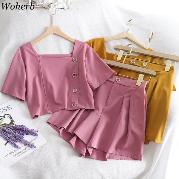 woherb summer 2021 2 pieces set single breasted blouse + wide leg shorts two piece suit beach wear casual outfits 24850 women's tracksu, Gray
woherb summer 2021 2 pieces set single breasted blouse + wide leg shorts two piece suit beach wear casual outfits 24850 women's tracksu, Gray