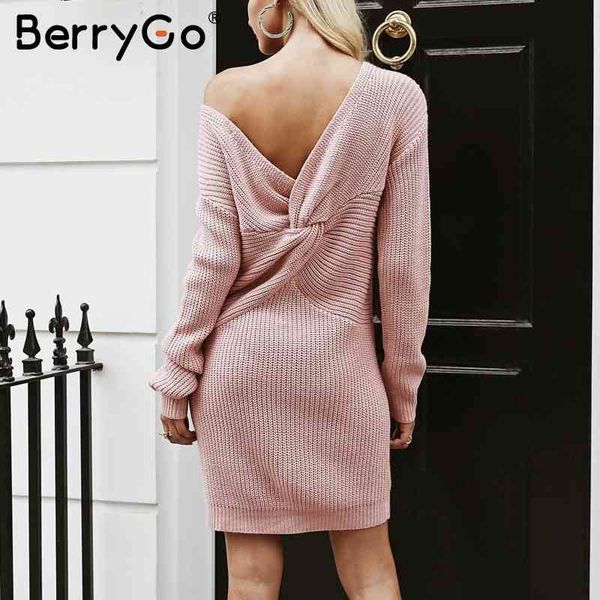 berrygo off shoulder tricot sweater dress backlaess long sleeve knitted women autumn casual short winter 210513, Black;gray
berrygo off shoulder tricot sweater dress backlaess long sleeve knitted women autumn casual short winter 210513, Black;gray