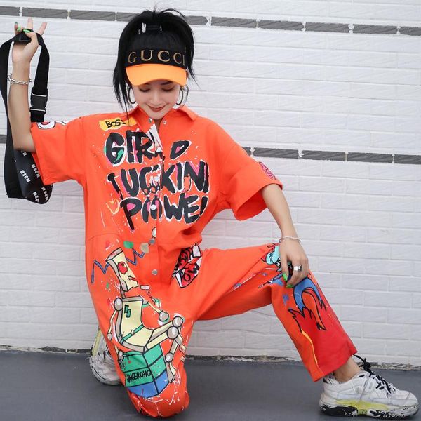 women's jumpsuits & rompers summer streetwear cartoon graffiti short sleeve romper oversized thin bodysuit hip hop lady playsuits lette, Black;white
women's jumpsuits & rompers summer streetwear cartoon graffiti short sleeve romper oversized thin bodysuit hip hop lady playsuits lette, Black;white