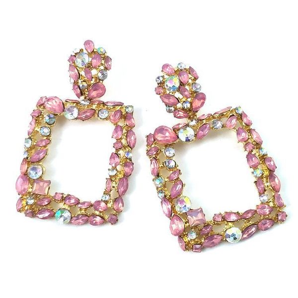 colorful crystals square metal dangle earrings high-quality fashion rhinestone jewelry accessories for women wholesale, Silver
colorful crystals square metal dangle earrings high-quality fashion rhinestone jewelry accessories for women wholesale, Silver
