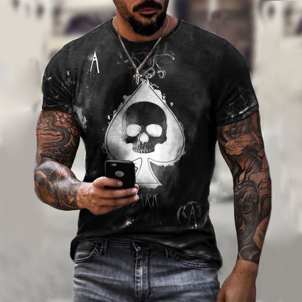 spades skull playing cards mens 3d tshirt graphic optical illusion short sleeve party street punk and gothic crew neck summer, White;black
spades skull playing cards mens 3d tshirt graphic optical illusion short sleeve party street punk and gothic crew neck summer, White;black