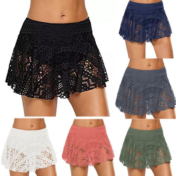 women's swimwear lace crochet skirted bikini bottom swimsuit short skort swim skirt stroje kapielowe damskie, White;black
women's swimwear lace crochet skirted bikini bottom swimsuit short skort swim skirt stroje kapielowe damskie, White;black