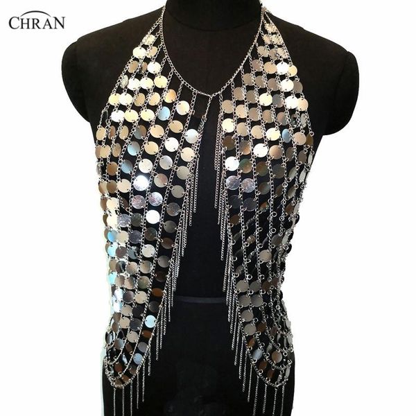 chains chran beach women scale breast chain crop sparkly mirror sequins bra halter necklace nightclub party gems vest jewelry, Silver
chains chran beach women scale breast chain crop sparkly mirror sequins bra halter necklace nightclub party gems vest jewelry, Silver