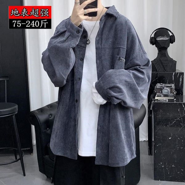 fall/winter plus size shirt men's long-sleeved korean version of the trend loose wild hong kong style japanese jacket vests, Black;white
fall/winter plus size shirt men's long-sleeved korean version of the trend loose wild hong kong style japanese jacket vests, Black;white
