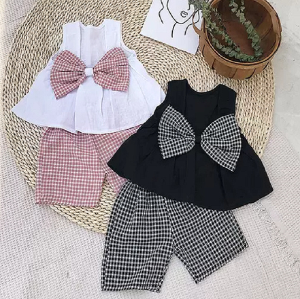 2pcs children clothes girls summer clothing set bow +plaid pants kids outfits baby girl tracksuit vetement fille, White
2pcs children clothes girls summer clothing set bow +plaid pants kids outfits baby girl tracksuit vetement fille, White