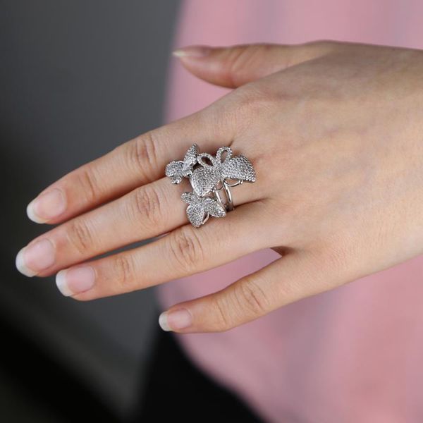 cluster rings charming butterfly ring jewelry high-grade copper inlaid zircon luxury shiny cocktail party, Golden;silver
cluster rings charming butterfly ring jewelry high-grade copper inlaid zircon luxury shiny cocktail party, Golden;silver