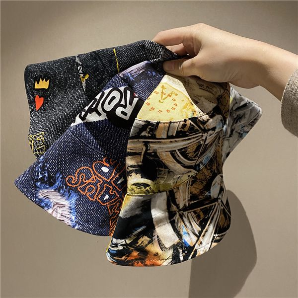 double sided cowboy fisherman's hat women's men's fashion design designer version chaoren print graffiti hip hop sun shading, Black;white
double sided cowboy fisherman's hat women's men's fashion design designer version chaoren print graffiti hip hop sun shading, Black;white