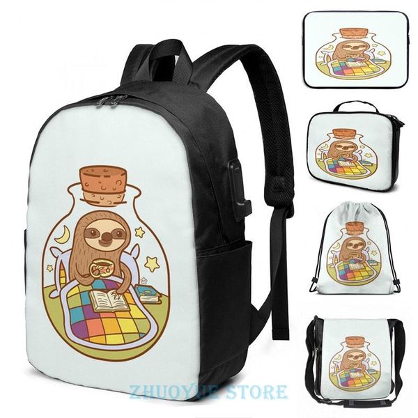 backpack funny graphic print sloth in a bottle usb charge men school bags women bag travel laptop
backpack funny graphic print sloth in a bottle usb charge men school bags women bag travel laptop