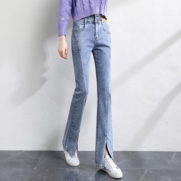 women's jeans women slim fit denim pants bell bottom straight high waist bootleg stretch female flare trouser maxi fashion, Blue
women's jeans women slim fit denim pants bell bottom straight high waist bootleg stretch female flare trouser maxi fashion, Blue
