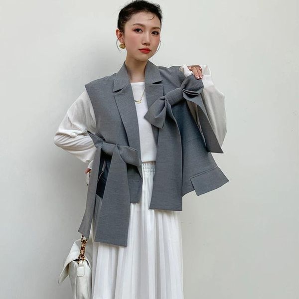 women's suits & blazers fashion sleeveless blazer women office ladies formal jacket coat bow-knot suit vest one button grey, White;black
women's suits & blazers fashion sleeveless blazer women office ladies formal jacket coat bow-knot suit vest one button grey, White;black