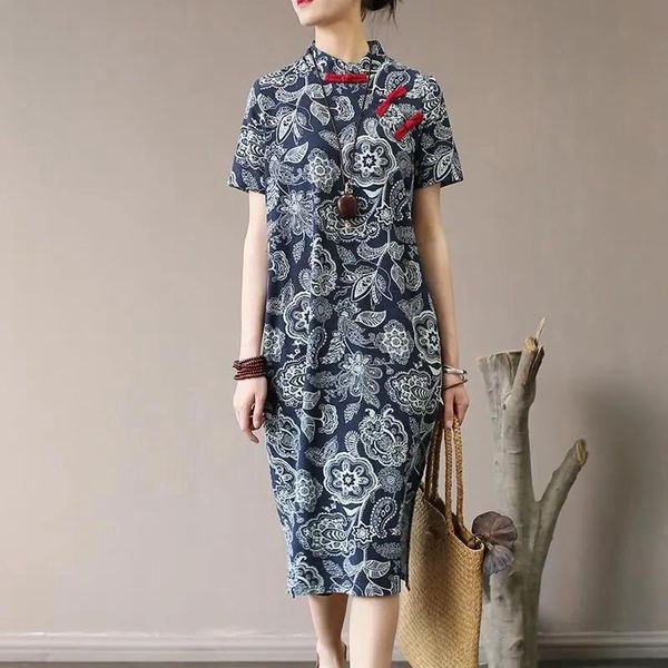 ethnic clothing women chinese style dress stand short sleeve button blue and white vintage cheongsam 2021 summer ft394, Red
ethnic clothing women chinese style dress stand short sleeve button blue and white vintage cheongsam 2021 summer ft394, Red