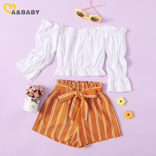 2-7y summer child kid girls clothes sets off shoulder t shirt bow shorts outfits beach holiday vacation costumes 210515, White
2-7y summer child kid girls clothes sets off shoulder t shirt bow shorts outfits beach holiday vacation costumes 210515, White