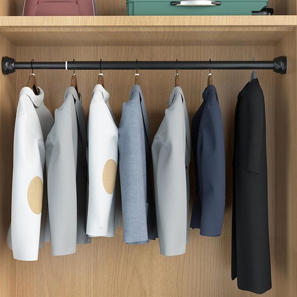 hangers & racks practical clothes rack adjustable curtain punch-storage rod for home shelf organizador armario
hangers & racks practical clothes rack adjustable curtain punch-storage rod for home shelf organizador armario