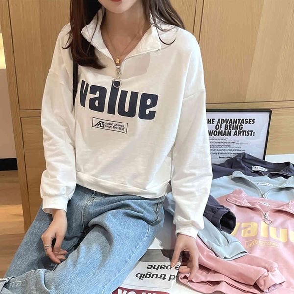 short printed sweater women's autumn fashion thin jacket women's top, Black 
short printed sweater women's autumn fashion thin jacket women's top, Black