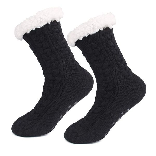 sports socks winter women warm cotton knitted keep floor non-slip super thicken soft yoga girl plus velvet, Black
sports socks winter women warm cotton knitted keep floor non-slip super thicken soft yoga girl plus velvet, Black