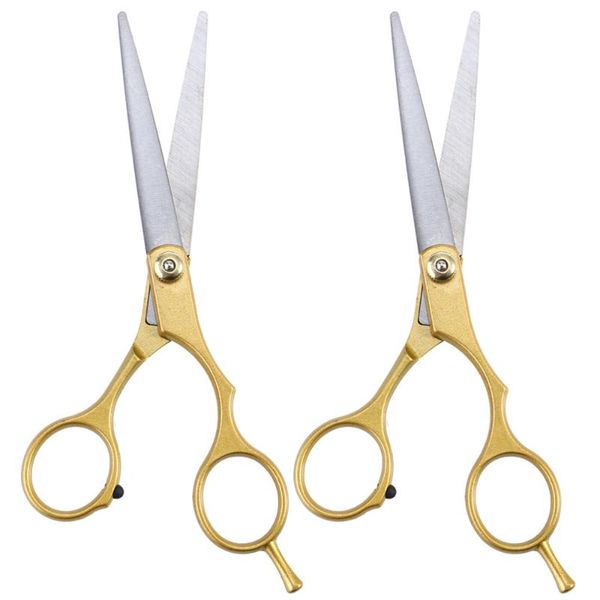 hair scissors 2pcs hairdressing stainless steel cutter straight snips cutting barber tool silver(golden)
hair scissors 2pcs hairdressing stainless steel cutter straight snips cutting barber tool silver(golden)