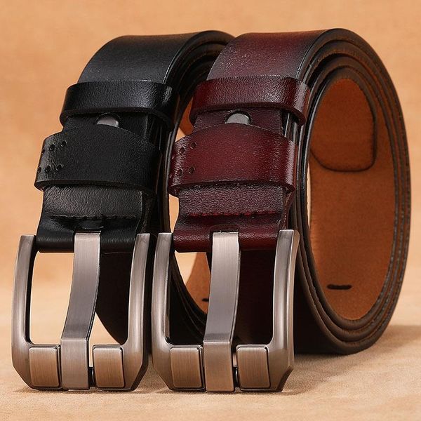 belts men's genuine leather belt black buckle jeans cowskin casual business pin cowboy waistband, Black;brown
belts men's genuine leather belt black buckle jeans cowskin casual business pin cowboy waistband, Black;brown