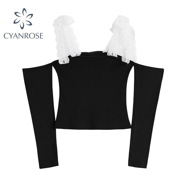 lace up crop women slash neck off shoulder bandage backless bodycon black t shirt lady elastic sheath chic 210515, White
lace up crop women slash neck off shoulder bandage backless bodycon black t shirt lady elastic sheath chic 210515, White