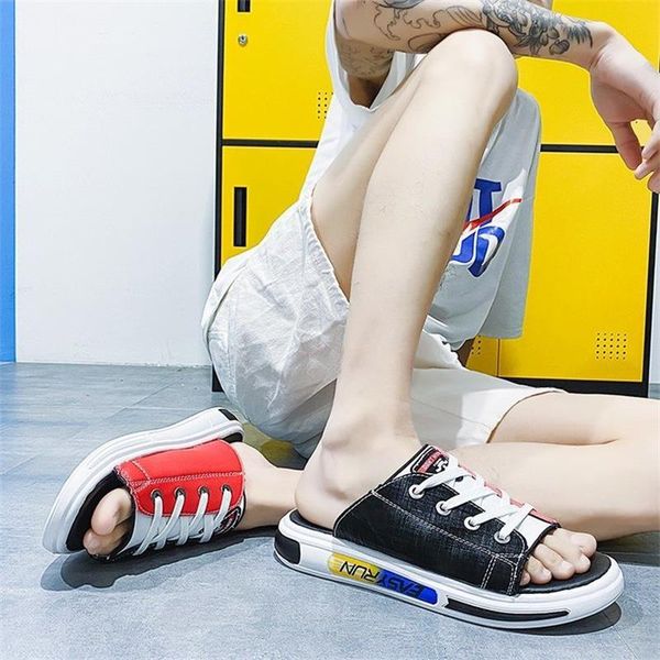 slippers 2021 men shoes fashion trend youth casual color matching pu word open toe strap thick-soled comfortable sandals 3kc266 fu, Black
slippers 2021 men shoes fashion trend youth casual color matching pu word open toe strap thick-soled comfortable sandals 3kc266 fu, Black